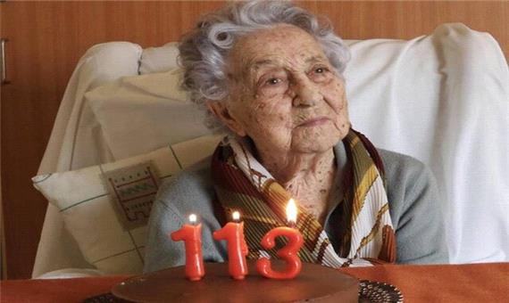 زن 113 ساله اسپانیایی بر کرونا غلبه کرد