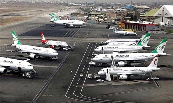 فرود اضطراری هواپیمای مسافربری در فرودگاه مهرآباد به علت نقض فنی