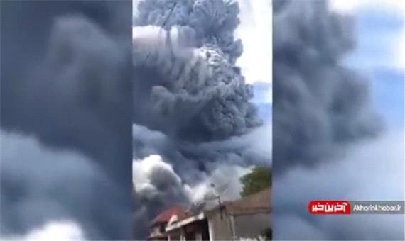 فعال شدن آتشفشان کوه سینابونگ در اندونزی