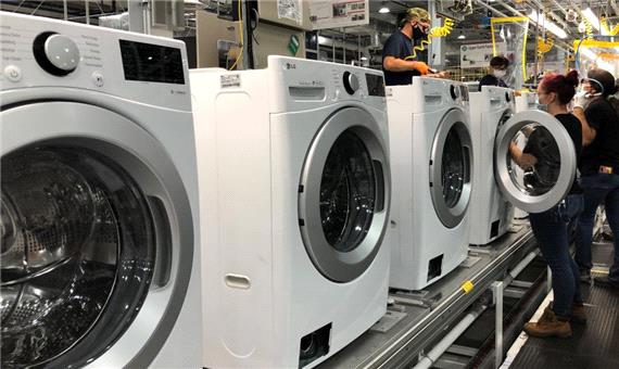 تولید یک میلیون ماشین لباسشویی ال جی در آمریکا