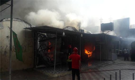 آتش‌سوزی گسترده در بازار ساحلی دیلم