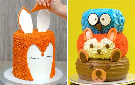 تزئین کیک حیوانات - آموزش کیک تولد