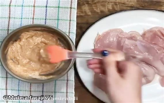 ساندویچ مرغ و بادمجان