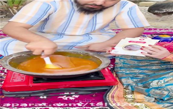 طرز تهیه حلوای عراقی با زعفران ایرانی