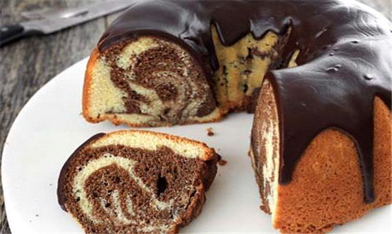 طرز تهیه ماربل کیک یا کیک دو رنگ وانیلی و شکلاتی