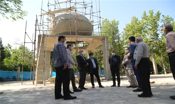 پیشرفت 85 درصدی ساخت المان مقبره شهدای بوستان گلزار