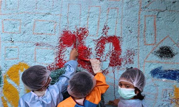 کودکان شمال تهران، محله را دیوارنگاری کردند