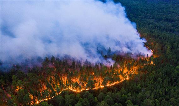 پارک ملی ساریگل اسفراین در خراسان شمالی آتش گرفت