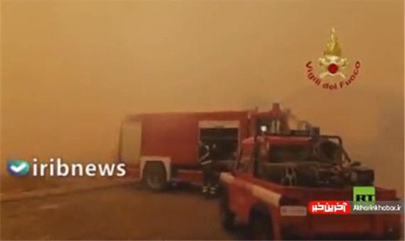 آتش‌سوزی مهیب در ایتالیا