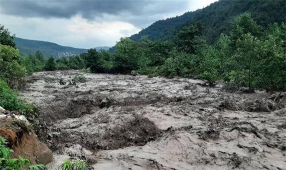 تخریب پل در استان مازندران بر اثر سیل
