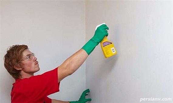 برای تمیز کردن دیوارهای رنگ شده