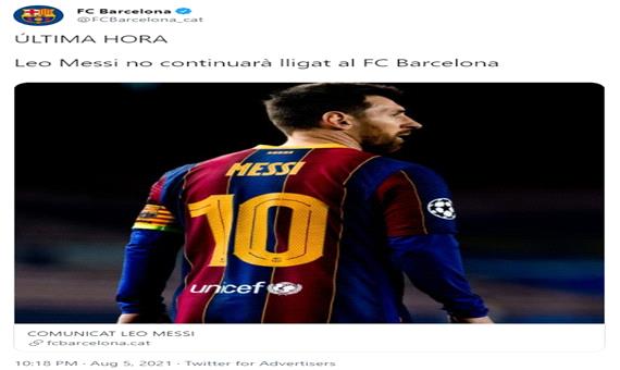 شوک به دنیای فوتبال/ مسی از بارسلونا جدا شد!