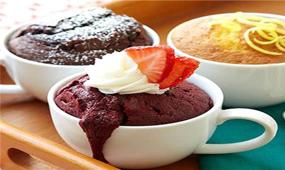 آموزش «کیک فنجونی شکلاتی» بدون نیاز به فر برای صبحانه فردا