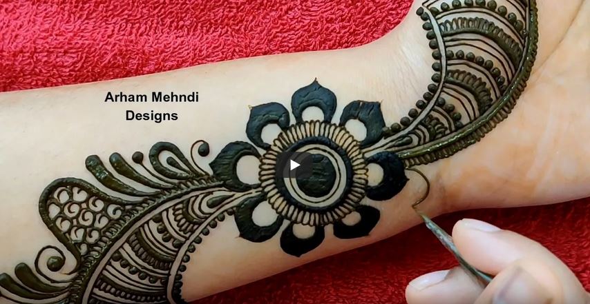 نقش حنای هندی برای ساق دست