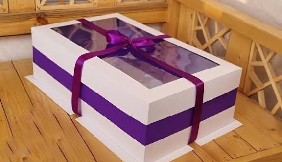 با جعبه دستمال کاغذی، جعبه هدیه درست کن