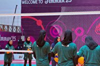 تمرین توپی جدی دختران ایران پیش از دیدار با هند