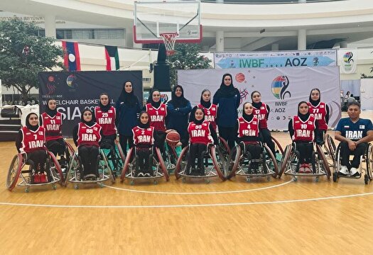 پیروزی تیم ملی بسکتبال با ویلچر بانوان مقابل تیم فیلیپین