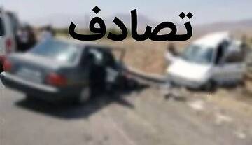 مصدومیت ۱۰ نفر در تصادف ۲ پراید