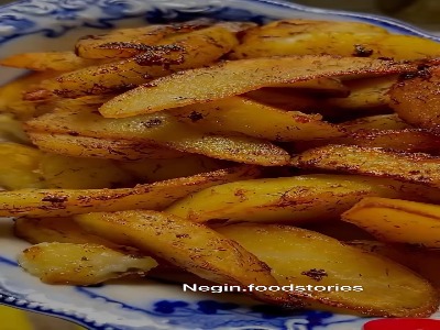 بال مرغ با سیب‌زمینی مخصوص معطر