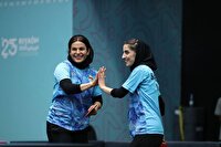 صعود تیم دوبل تنیس‌روی‌میز بانوان ایران به یک‌چهارم‌نهایی