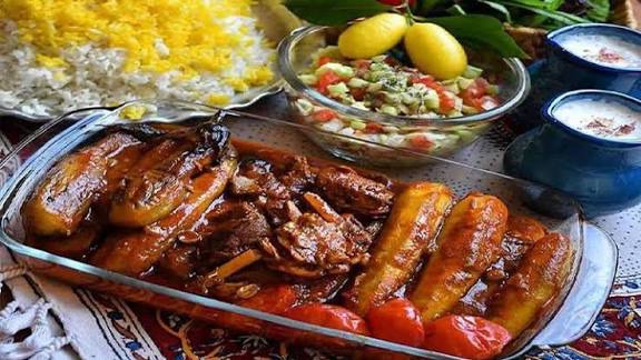 غذای فوری، ترکیب بادمجون و مرغ