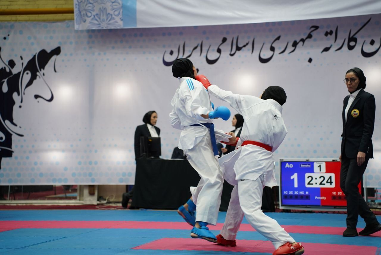 صدرنشینی ­مازندران در کاراته قهرمانی بانوان ایران