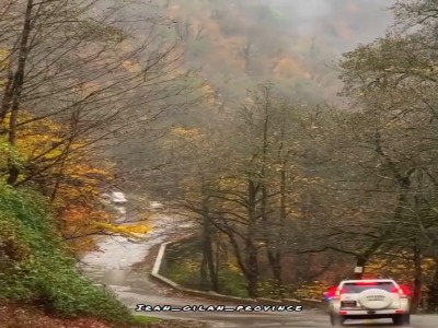 گیلان جاده جنگلی سیاهکل؛ آبشار لونک