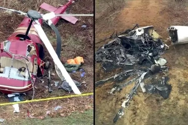 برخورد دو بالگرد با یکدیگر در نیوجرسی آمریکا