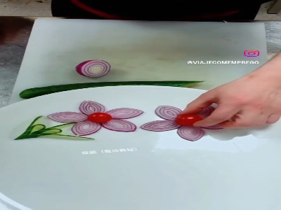 تزیین بشقاب غذا