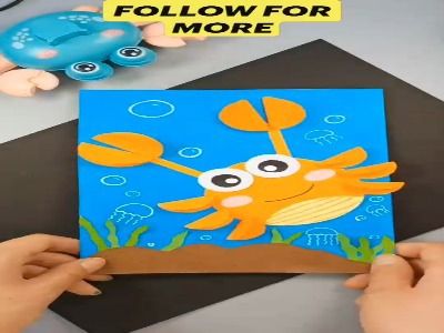 آموزش کاردستی خرچنگ