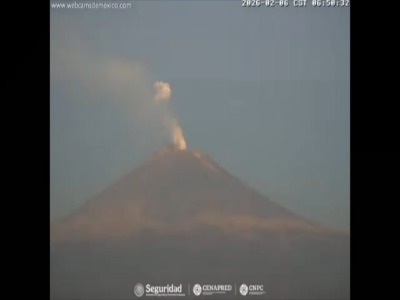 فوران آتشفشان پوپوکاتپتل مکزیک