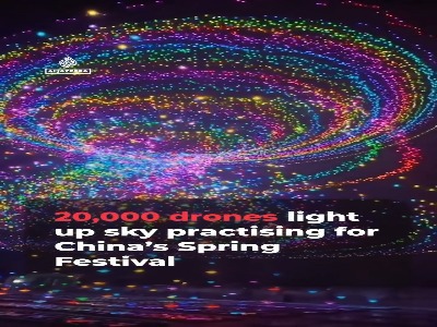 نمایش شگفت‌انگیز ۲۰ هزار پهپاد نورانی