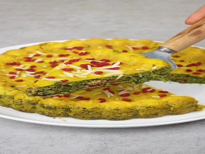 کوکو سبزی دو رنگ برای بچه ها خیلی جذاب میشه!