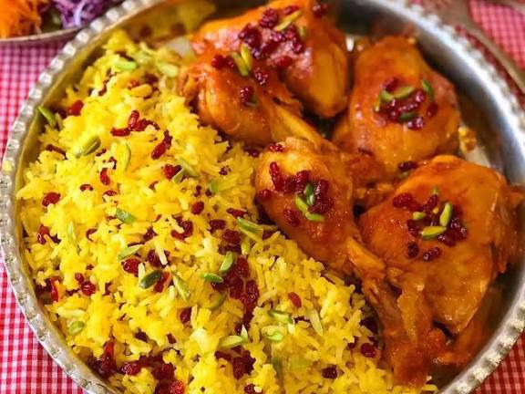 آموزش زرشک پلو با مرغ تبریزی