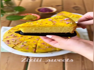 آموزش کیک زعفران کافی شاپی