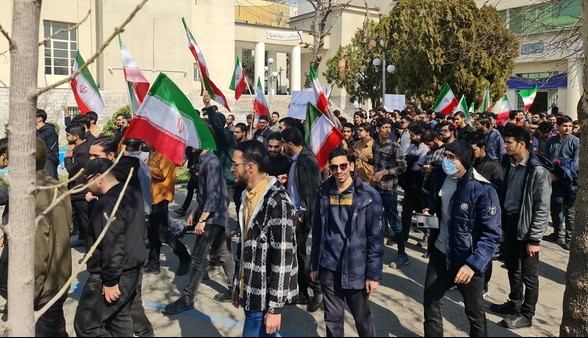 برگزاری تجمع دانشجویان در دانشگاه تهران