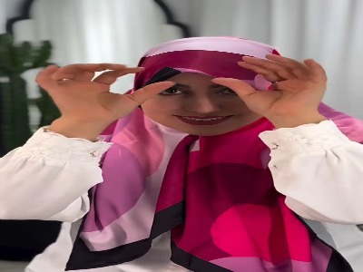 با این مدل روسری بستن یقه لباست دیده می شه