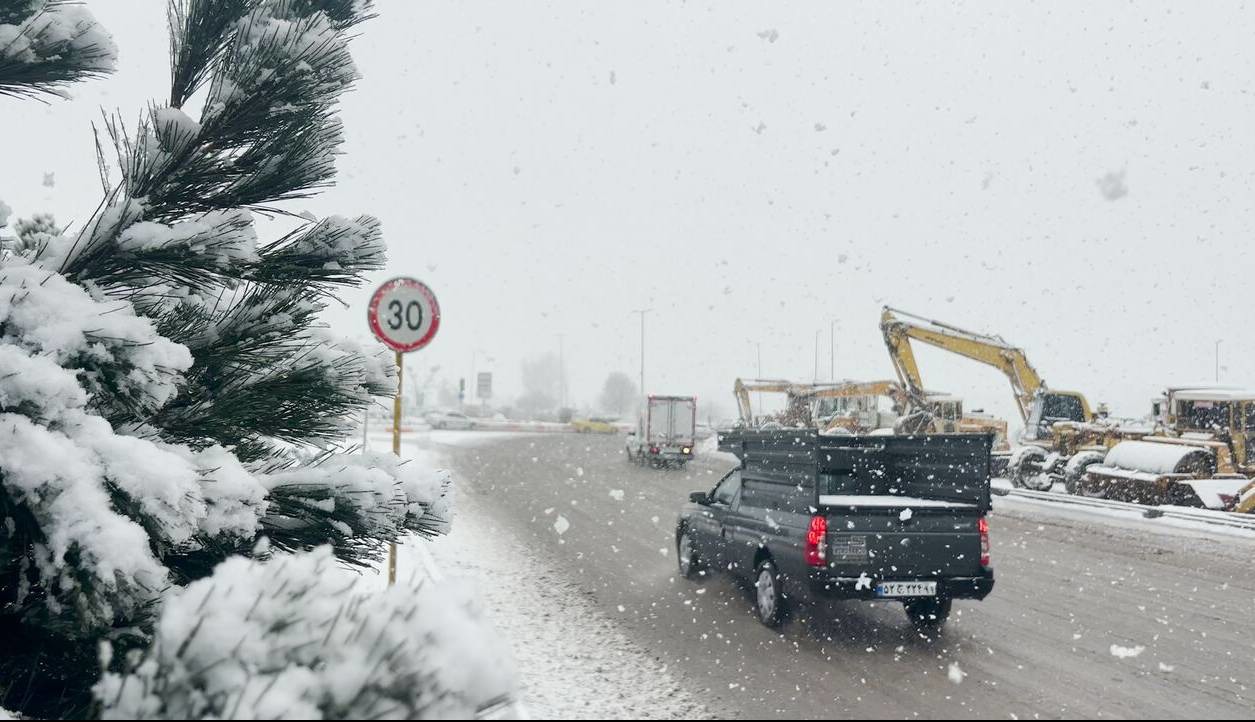 بارش برف و باران در ۱۰ استان