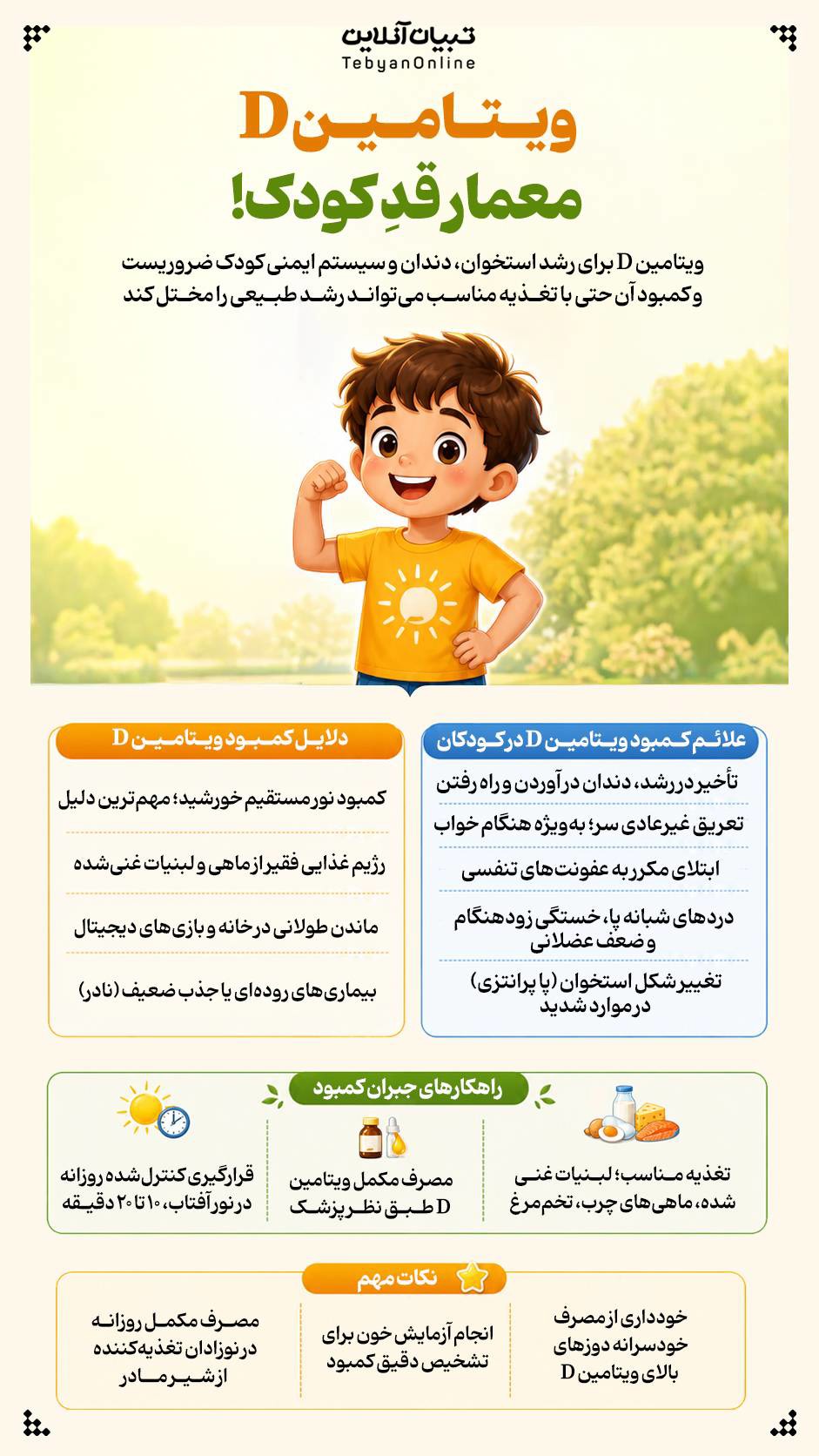 ویتامینD؛ معمار قدِ کودک!