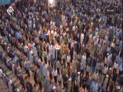 اقامۀ نماز عید قربان در حرم مطهر حضرت معصومه(س)