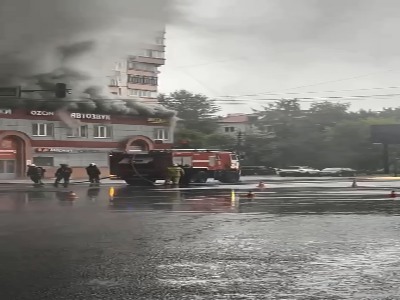 آتش‌سوزی و انفجار یک فروشگاه در مسکو