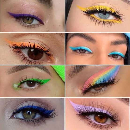 خط چشم رنگی بکش