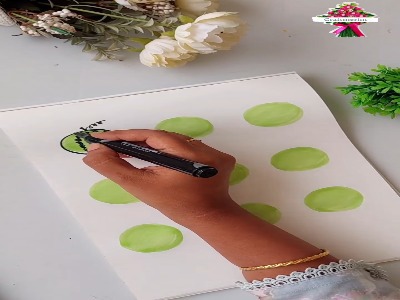 نقاشی و خلاقیت با دایره های سبز | آخرین خبر