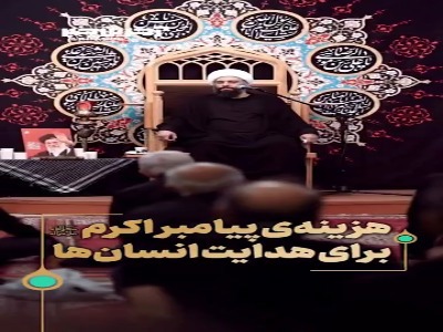 هزینه‌ی پیامبر اکرم صلی الله علیه و آله، برای هدایت انسان‌ها