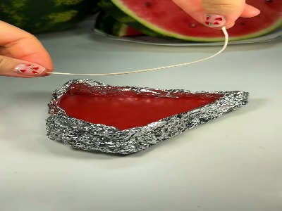 آموزش ساخت شمع هندوانه