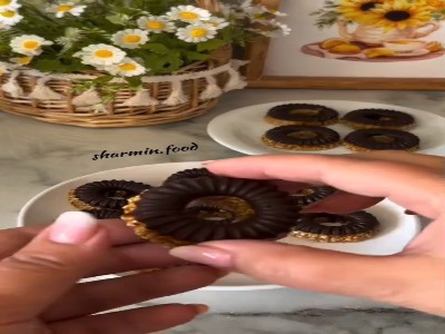شکلات کنجدی دست ساز و رژیمی