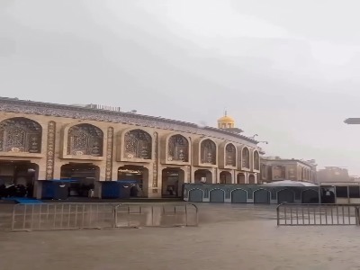 بارش شدید باران در بین‌الحرمین